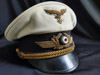 Luftwaffe General's white formal dress visor hat by Erel (Robert Lubstein)